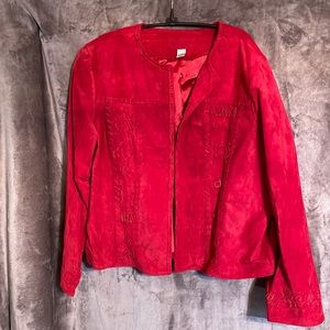 Chico’s Suede Leather Size 3 (16) Shell: 100% Leather Lining 100% Polyester